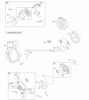 Blower HousingShrouds Flywheel Gear Reduction Rewind Starter Diagram and Parts List for 097302-0109-F1  Briggs and Stratton Engine